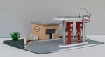 Cropsy Station service ESSO Carton Bois années 50