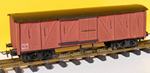 Miniatrain couvert bestiaux a bogies