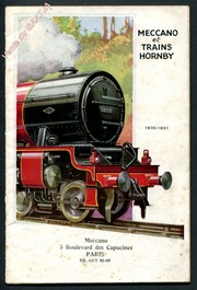 Meccano train catalogue 1930 1931 en vente