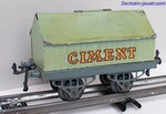 Hornby Wagon transport Ciment Vert-Gris rare