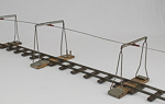 Systme pour trains  trolley catenaire portique